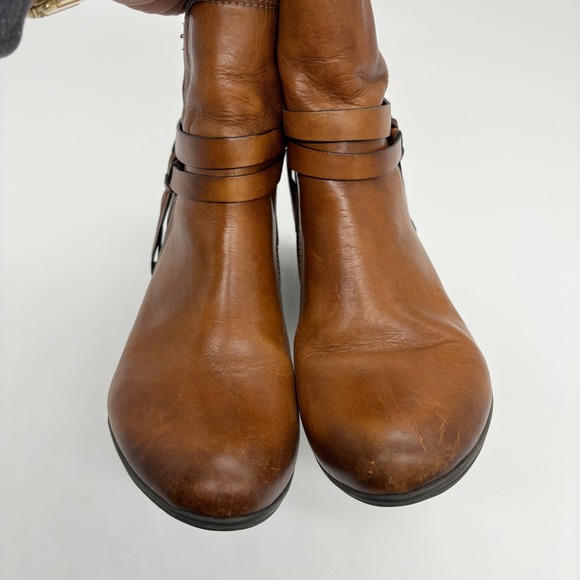 Pikolinos Verona‎ Tassle Ankle Boots Size 6 Brown Cuero Leather Strap Buckle - Picture 4 of 6